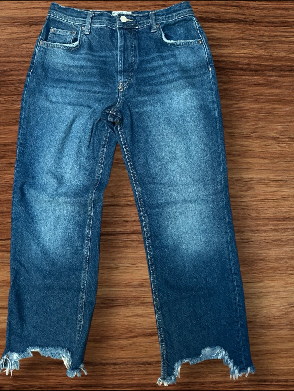 We the Free Classic Blue Jeans - Distressed Hem